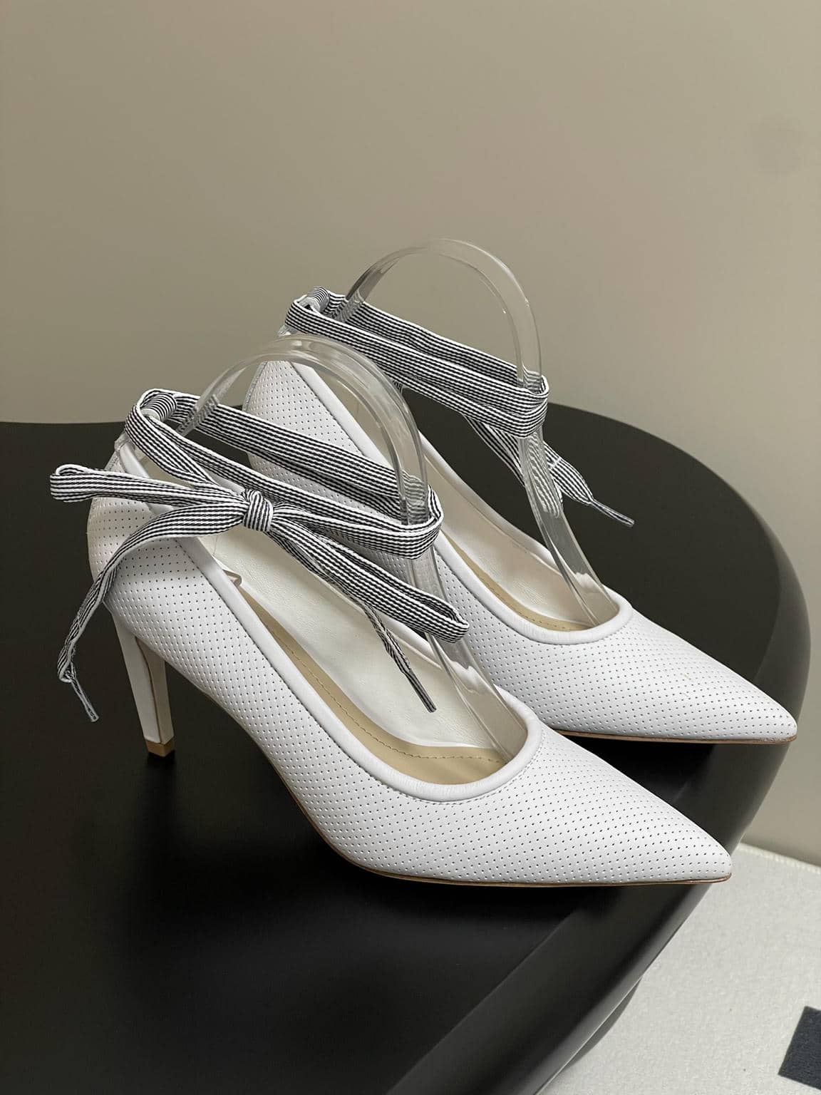 D-Journey Pointed Toe Lace-up Heels-4